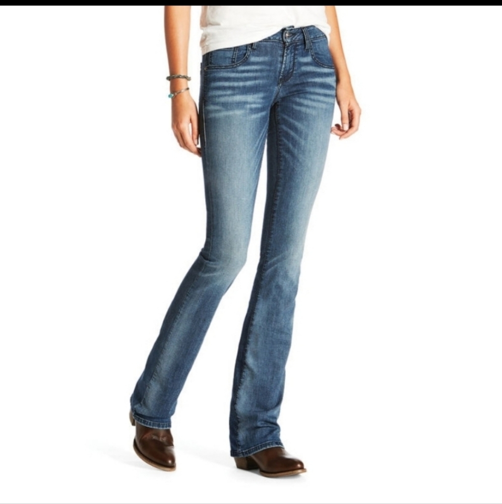 COPY - Ariat Relaxed Boot Cut Western Jean thick stiching darkwash  size 35/36